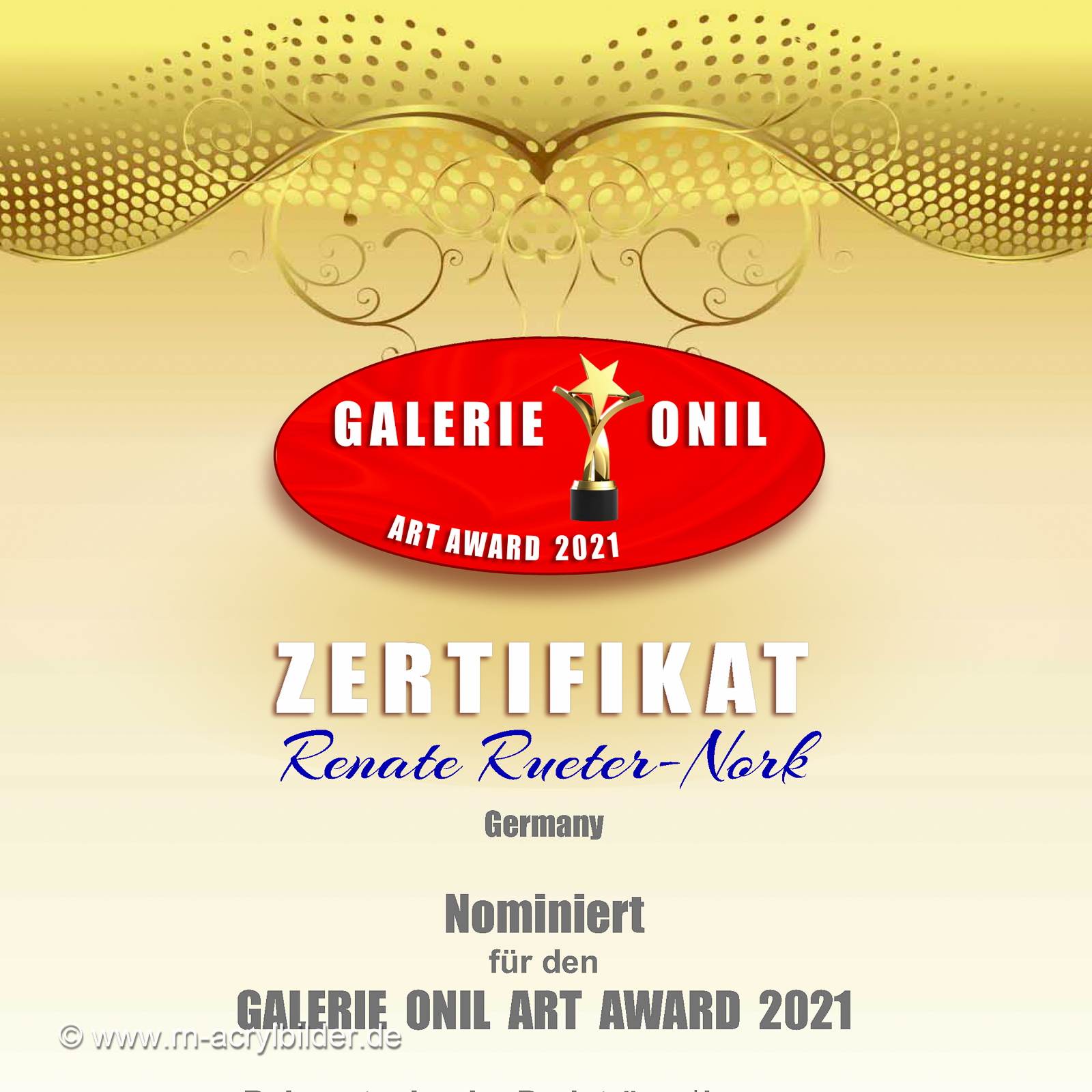 Nominierung Onil Art Award 2021